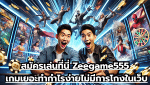 สมัครเล่นที่นี่ Zeegame555 เกมเยอะ ทำกำไรง่าย ไม่มีการโกง ในเว็บ